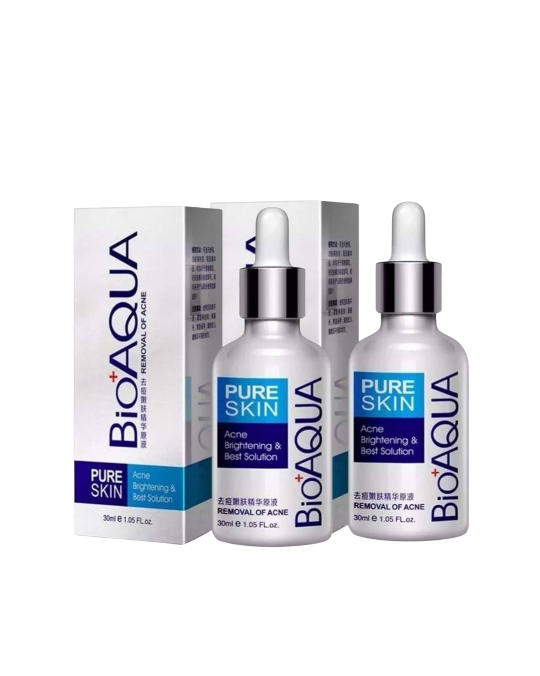 Sérum Facial Antiacné BioAqua 2X1 : Nutre, Renueva y Purifica tu piel para lograr un rostro impecable