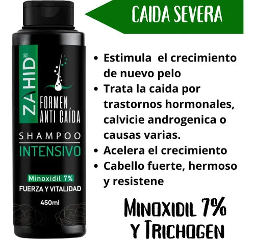 Shampoo Intensive Minoxidil 7% Tratamiento® + Tónico Capilar OBSEQUIO