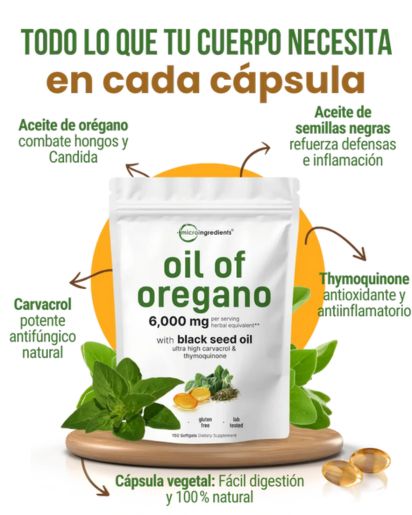 Hongos, mal aliento y defensas bajas… ¡Se acabó! con el  𝐀𝐜𝐞𝐢𝐭𝐞 𝐝𝐞 𝐎𝐫𝐞𝐠𝐚𝐧𝐨 𝐏𝐫𝐞𝐦𝐢𝐮𝐦 + 𝐬𝐞𝐦𝐢𝐥𝐥𝐚 𝐧𝐞𝐠𝐫𝐚 𝐱𝟗𝟎 𝐜𝐚𝐩𝐬𝐮𝐥𝐚𝐬