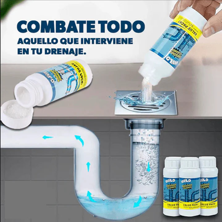 Destapa cañerías Wild Tornado ®  2 x 1