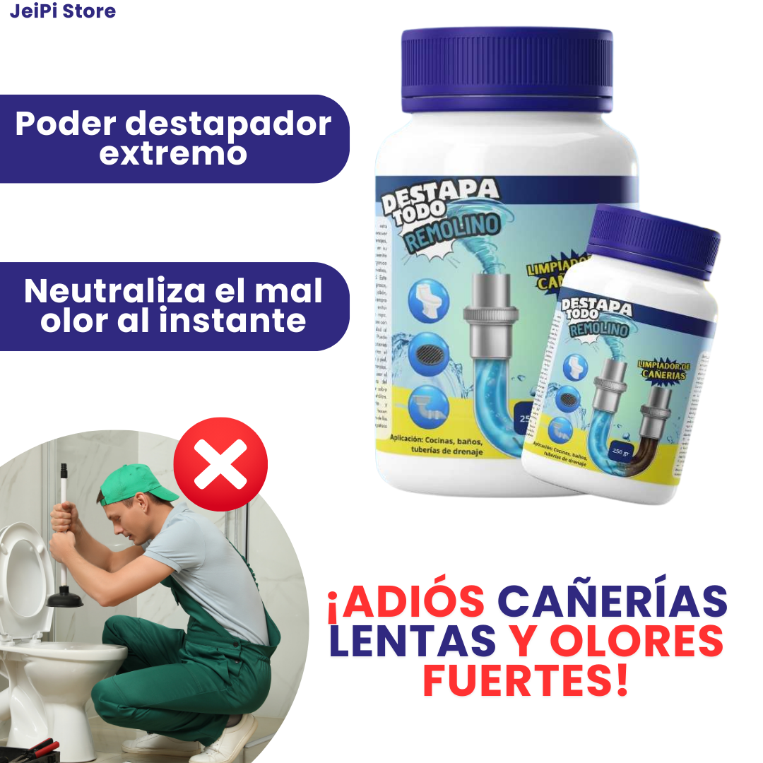 Destapa cañerías Wild Tornado ®  2 x 1
