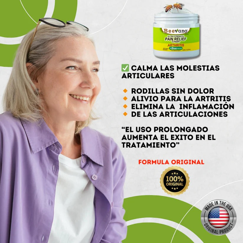 Beevana x 4 Unidades - Crema Para dolores y articulaciones Original ®